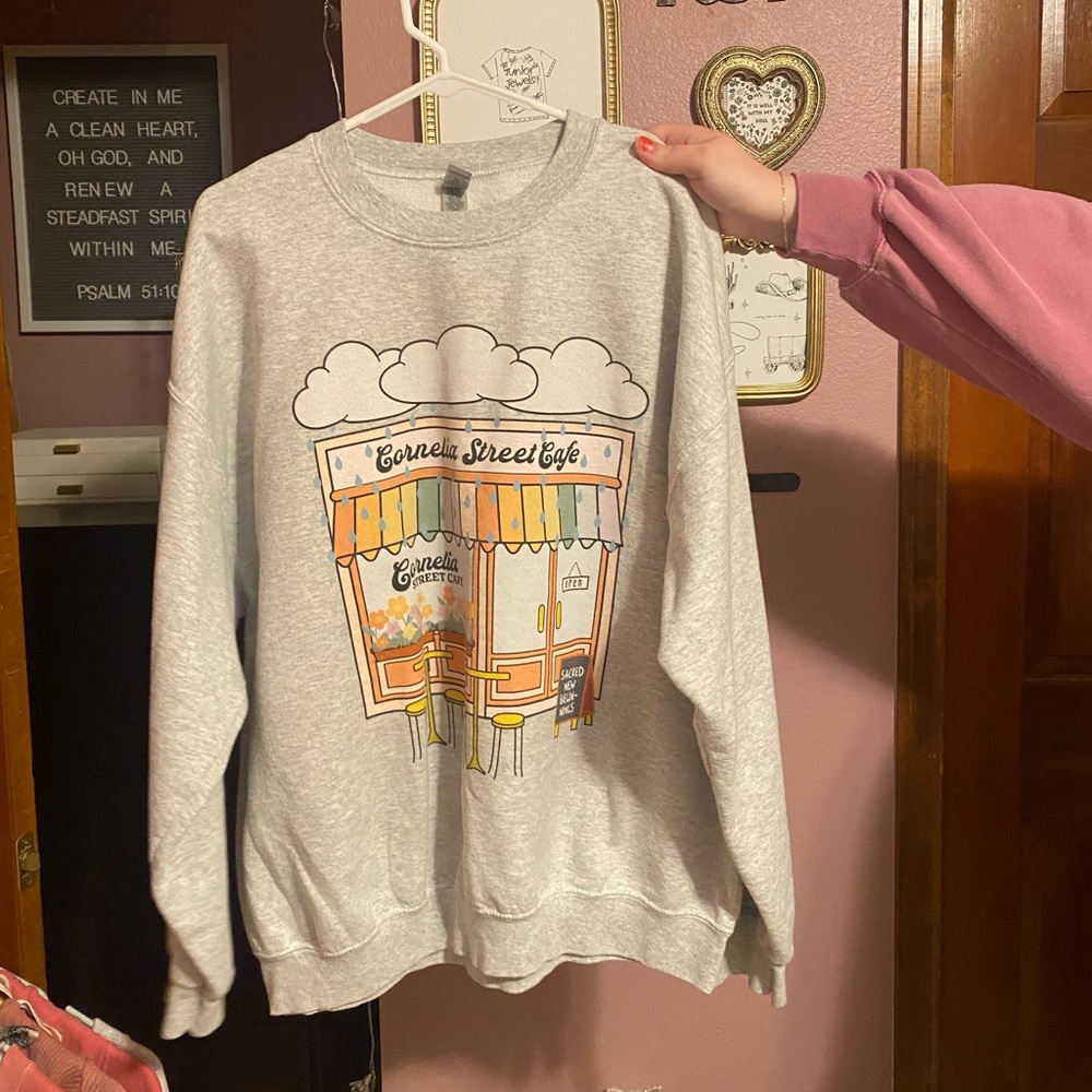 Gray Graphic Women's Sweater- Cornelia Street- The Common Room